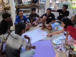 Participatory rural appraisal in Les village.