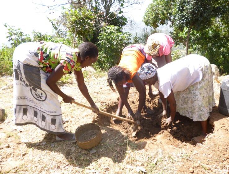 Sustainable energy training; using local materials for efficient energy stoves.