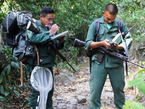 Data collection during sampling.