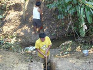 Dam construction.