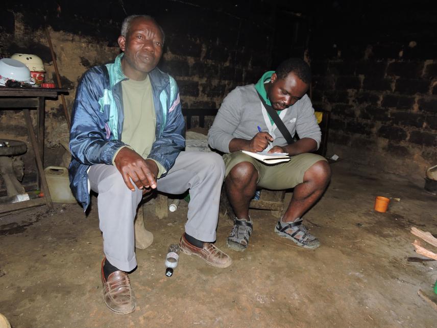Principal investigator during an interview in Fossimondi.