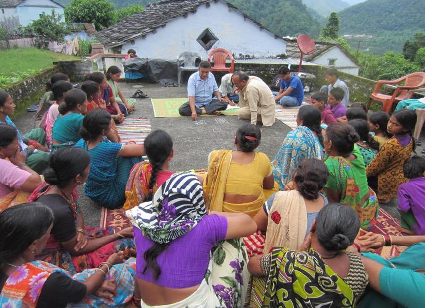 Focus group discussion in the village.