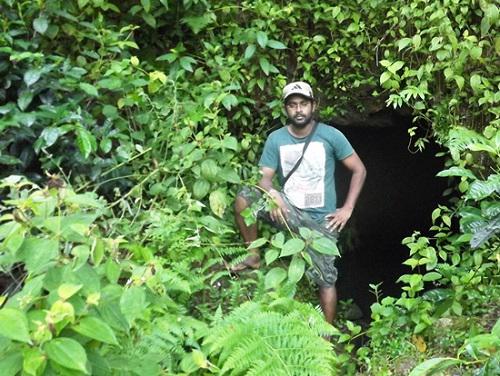 Entrance of bat roosting site at Kanneliya.