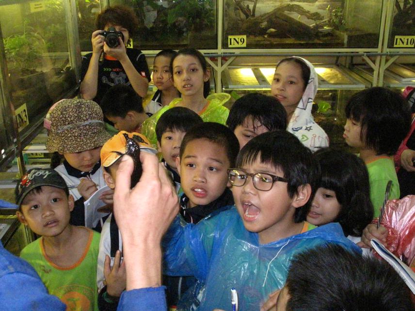 Learning about conservation at Me Linh Biodiversity Research Station.