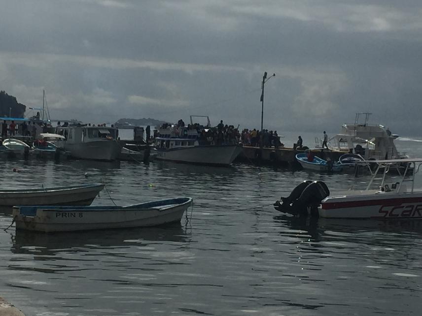 Whale watching dock in Samana.
