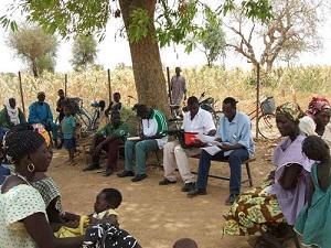 Project team holding interactive meeting with local communities and local stakeholders in the project area