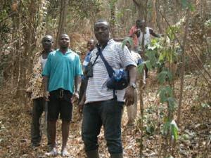Edem with some community members on Agbasiagba.