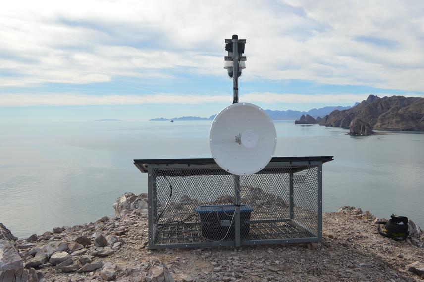 IP Camera with all components positions at the Tijera Island site.