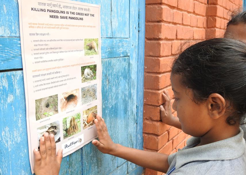 Student’s involvement in pasting of the posters.