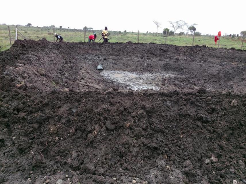 Compaction of the soil to ensure stability.