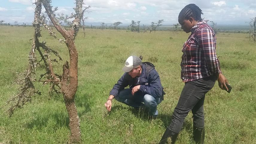 PI Patrick Milligan meets with environmental impact consultant Margaret Wanjiku Kariuki, representative for the National Environmental Management Authority of Kenya.