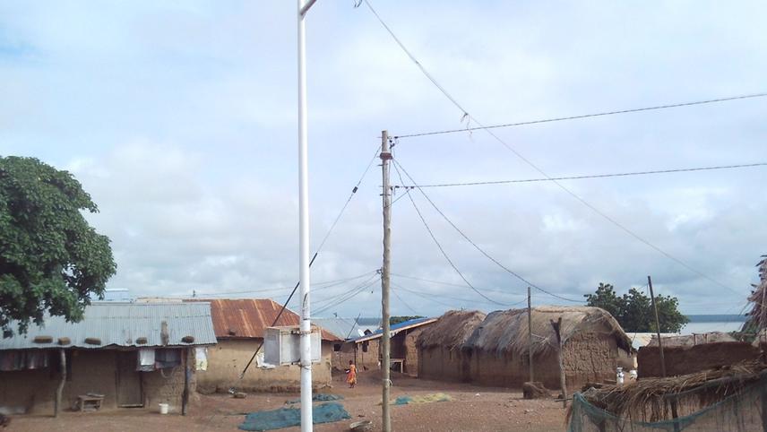 A view of the mini-grid wiring system in Kudorkope.