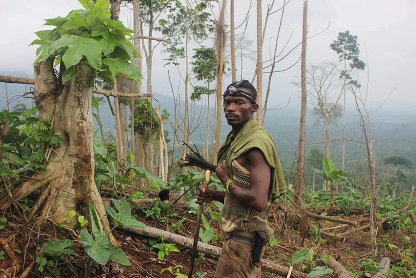 Project Leader, Albert Chambichoga doing fieldwork