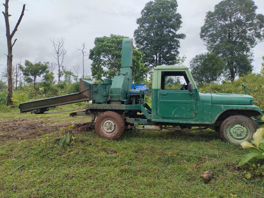 Jeep Based Lantana Shredder.