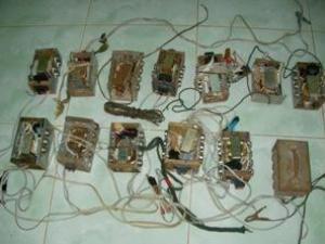 Electrocution devices confiscated by the community fishery management committee in coop with local authority.
