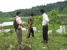 On-site lake visit by the fellow with local youths