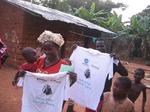 Villagers express joy and committment after education talk.