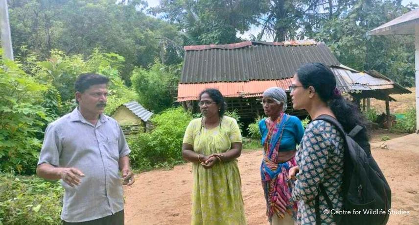 A local community member recounts a close encounter with an elephant in Palakkad, Kerala. © Ajeena Reji/Centre for Wildlife Studies.