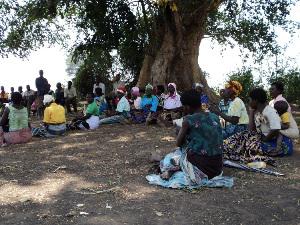 One of the meetings held on Malawian side on promoting viable income generating activities