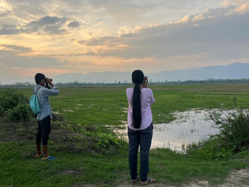 Bengal Florican observation © Karishma Sharma Chamlagain