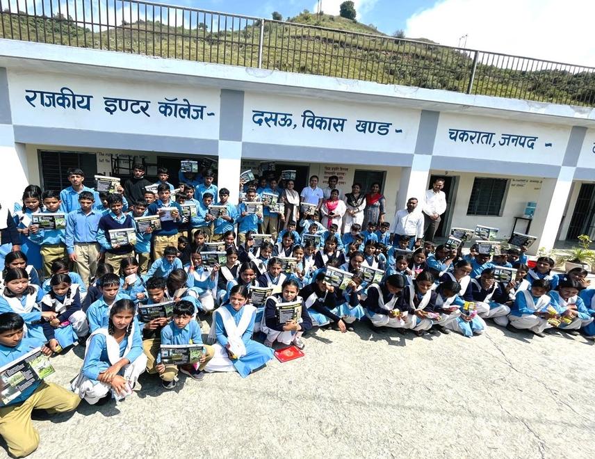 Conservation awareness workshop for students in Chakrata Inter-College Dehradun, Uttarakhand, India. ©Nidhi Rana.