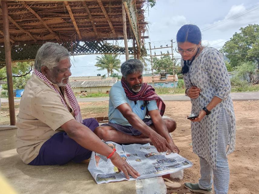 Interview with local people, Coimbatore, Tamil Nadu, India © Akshaya S