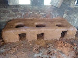 The Energy saving stoves constructed by the students.