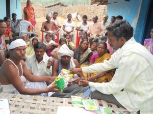 Vegetable seed distribution.